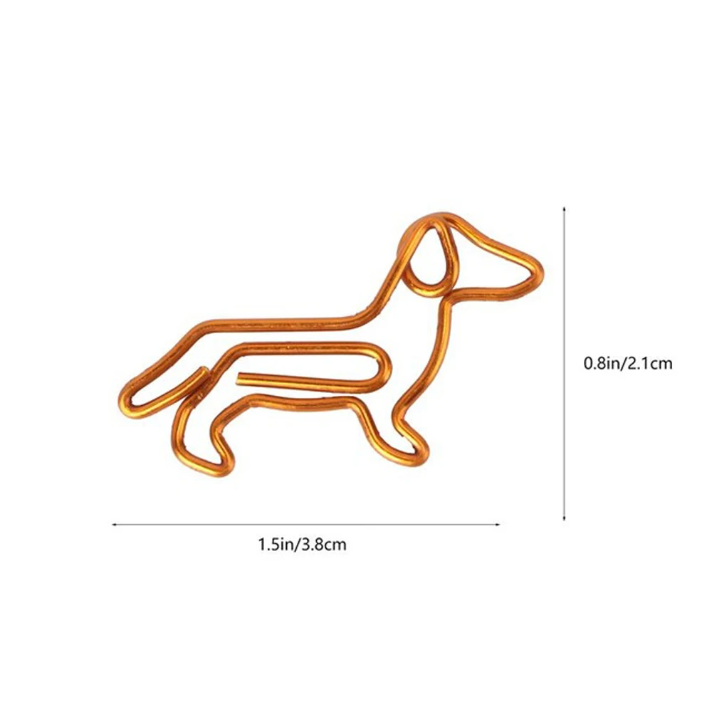 

Cartoon Animal Shape Golden Special-shaped Customization Paper Clips Bookmark Clip Dachshund Gold Paper Clip