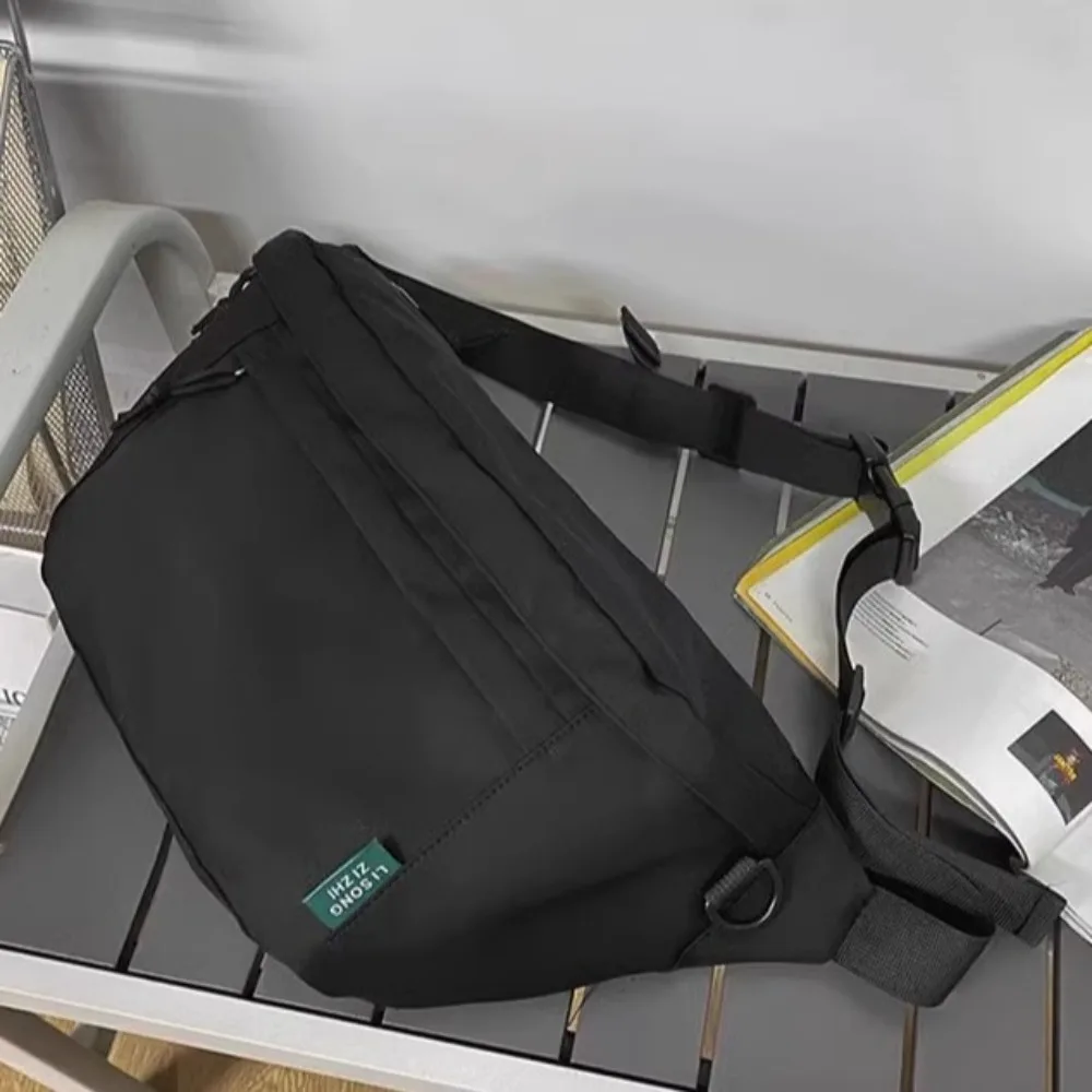 Mode Große Kapazität Umhängetasche Gürtel Tasche Nylon Reise Hüfte Tasche Einfarbig Casual Sport Geldbörsen Tasche Paar Junge Studenten – Detail 5