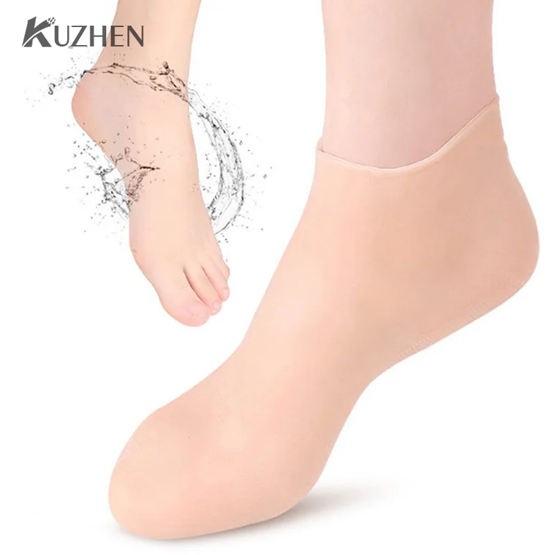 1 Pair Feet & Hand Care Socks Gloves Moisturizing Silicone Gel Socks Foot Skin Care Hand Protectors Anti Cracking Spa Home Use