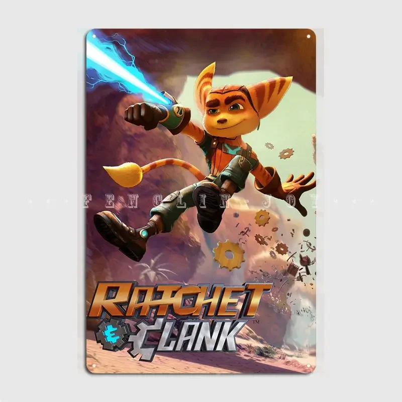 Ratchet And Clank 2015 Metal Sign Wall Cave Wall Targhe Divertenti Targhe In Latta Poster