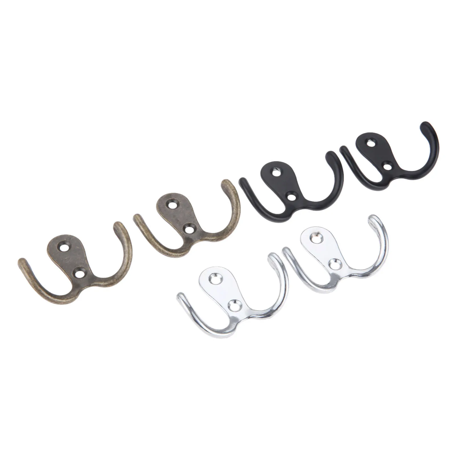 Mokife Ganci Appendiabiti Vintage, 12 Bronzo Anticato Ganci Attaccapanni Da Porta Piccoli Singolo Metallo Gancio Multifunzione Per Vestiti Vestaglia Tenda Asciugamano Cappello Chiave - 7
