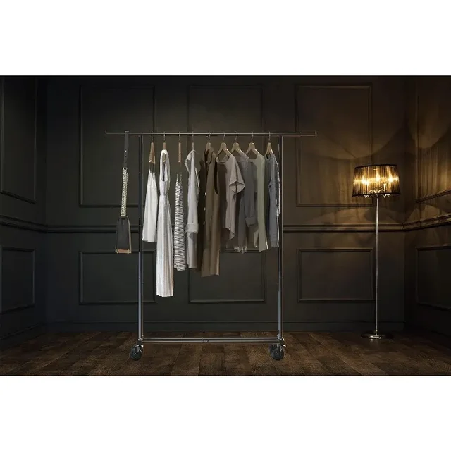 Simple Houseware Heavy Duty Clothing Garment Rack, Chrome - AliExpress