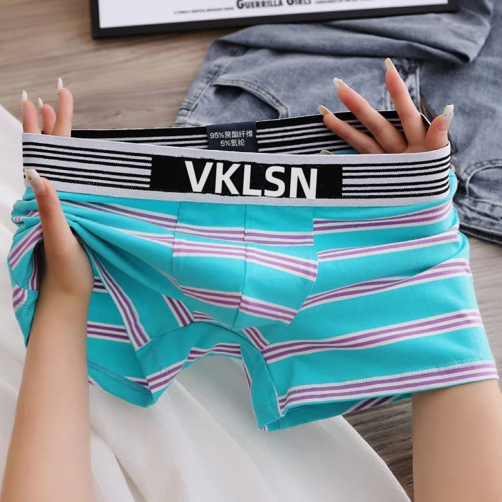 Men's Underwear Loose Breathable Quadrangle Pants Fashion Printed Traceless Flat Corner Panties