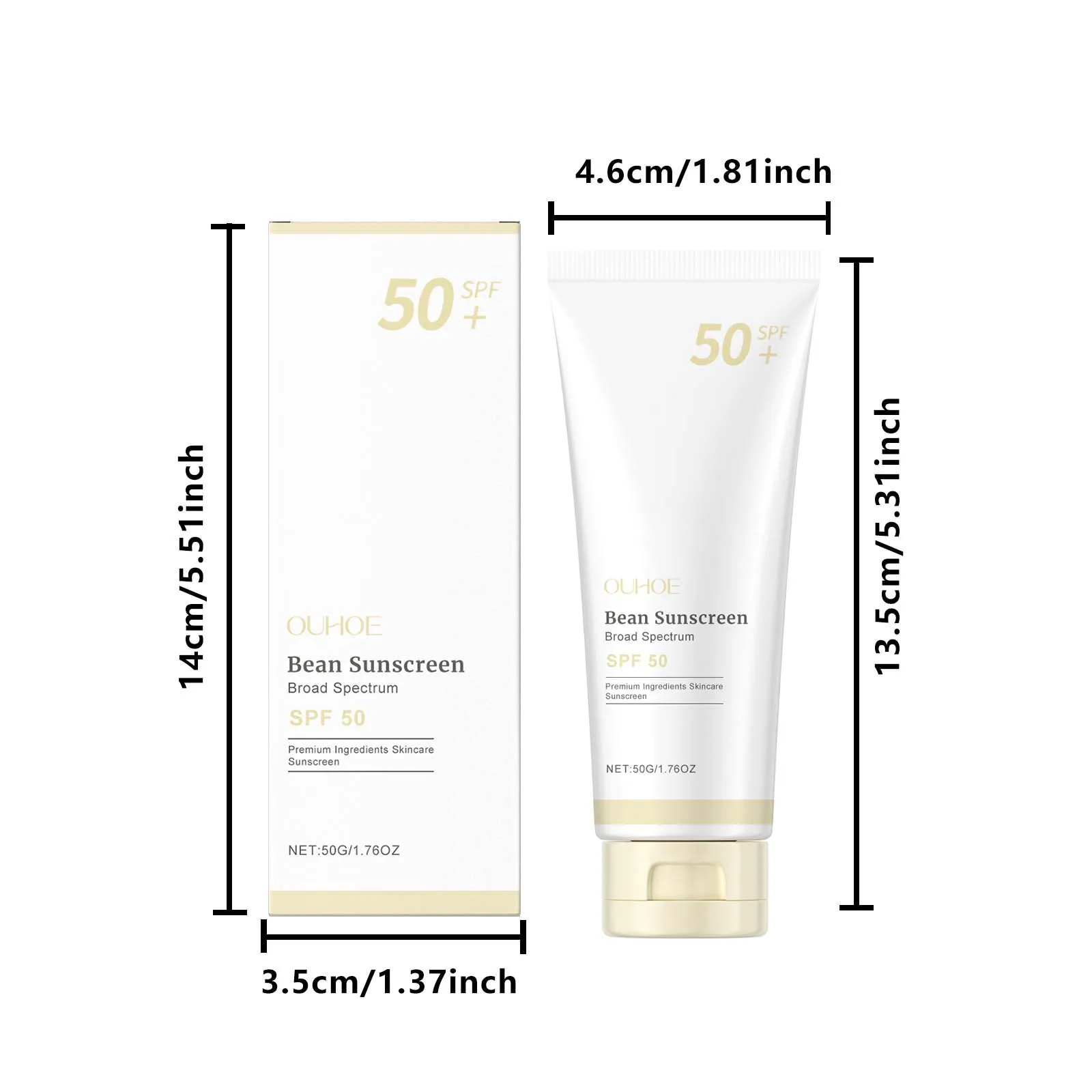 Moisturizer Sun Screen Cream Spf50 Facial Body Lasting Sun Block Isolation Cream Oil-Control UV Protective Brightning Skin Care