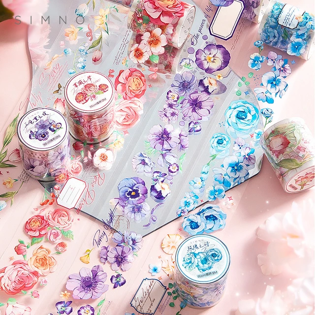 Flower Book Washi Tape Paper Masking Tape For Diy Diary Scrapbooking  Decorations - AliExpress