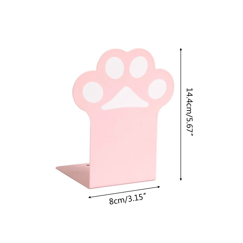 Cat Paw Book Ends Stand Metal Bookends Non Skid Sturdy Students Store Books Files Magazines Newspap
