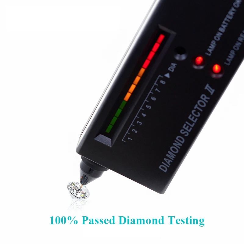 1.0ct 6.5mm Real D Color Moissanite Stone Lab Grown Diamond GRA Certified Moissanita Premium Gemstone Pass Diamond Tester