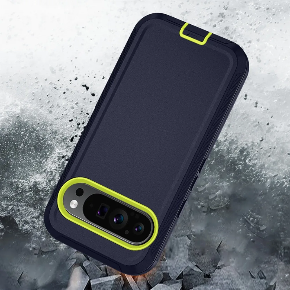 Durable Shockproof Rugged Armor Phone Case with Belt Clip and 3-Layer Hybrid Protection