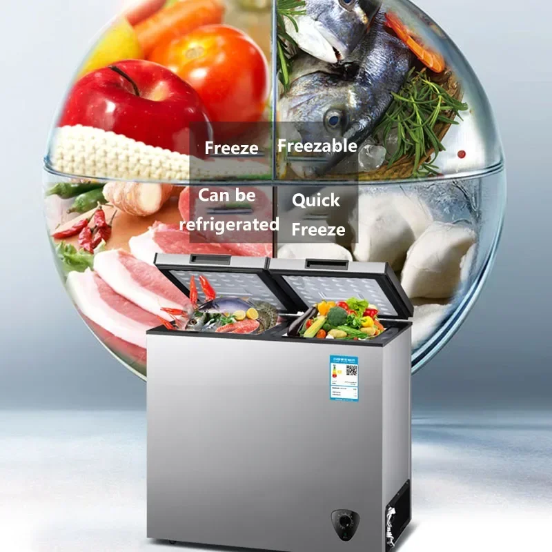 Home Refrigerator dual-temperature freezer small freezer double-door household commercial large-capacity dual-use