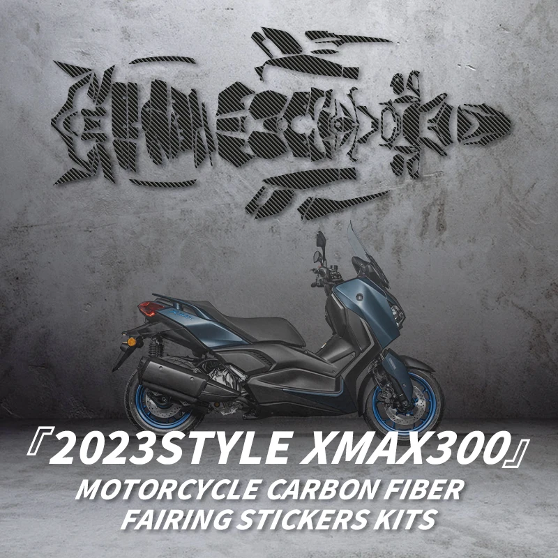 Adesivi In Fibra Di Carbonio Carenatura Adesivi Kit Di Yamaha Xmax 300 2023 Anni Accessori Moto Ultimo Modello Decalcomanie Di Protezione