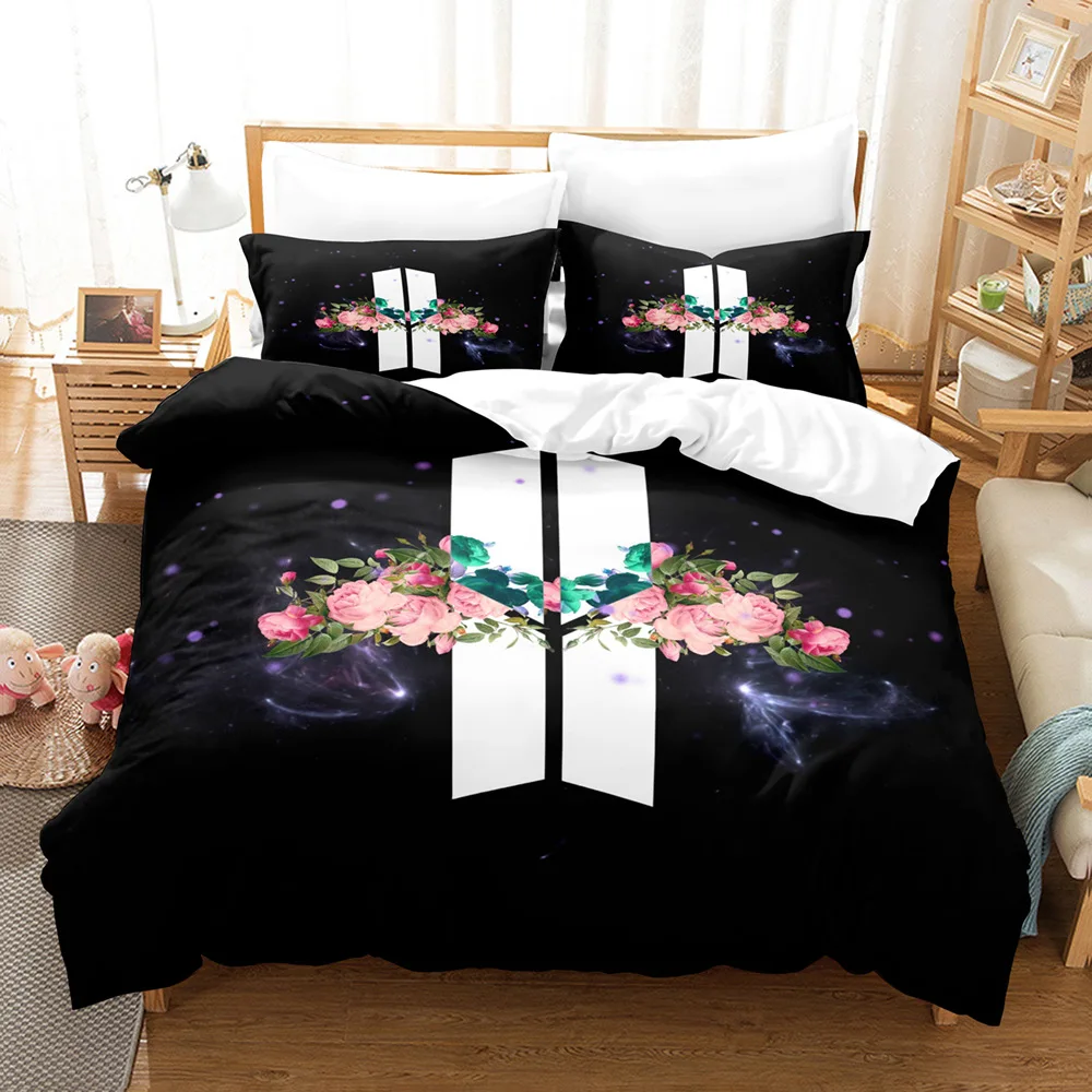 Description Picture 4 of itemTeens Popular Character Photo King Queen Duvet Cover Pink Bedding Set Girl Modern Colorful Quilt Cover Polyester Comforter Cover