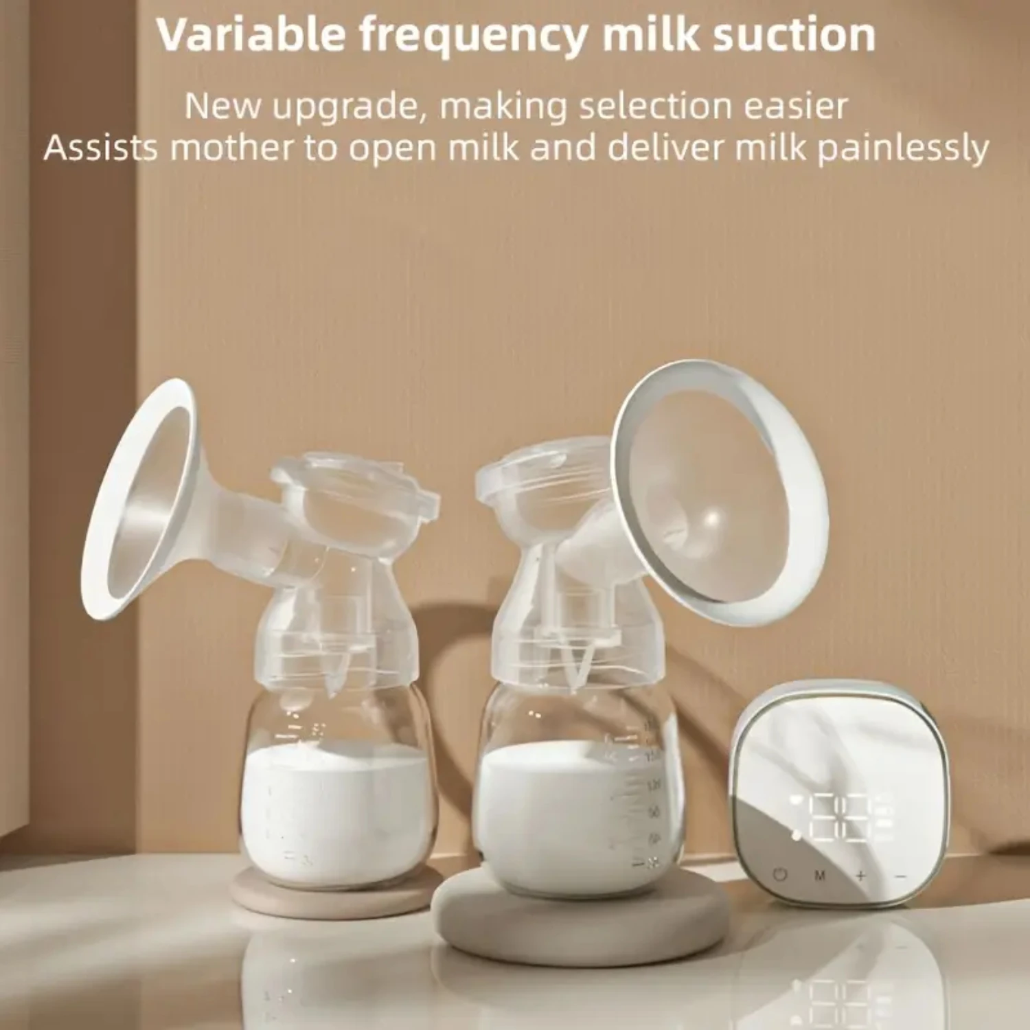 Super Family Electric Breast Pump, LED Display Hands-Free Portable Milk Extractor, 3 Modes Silent Automatic Milker