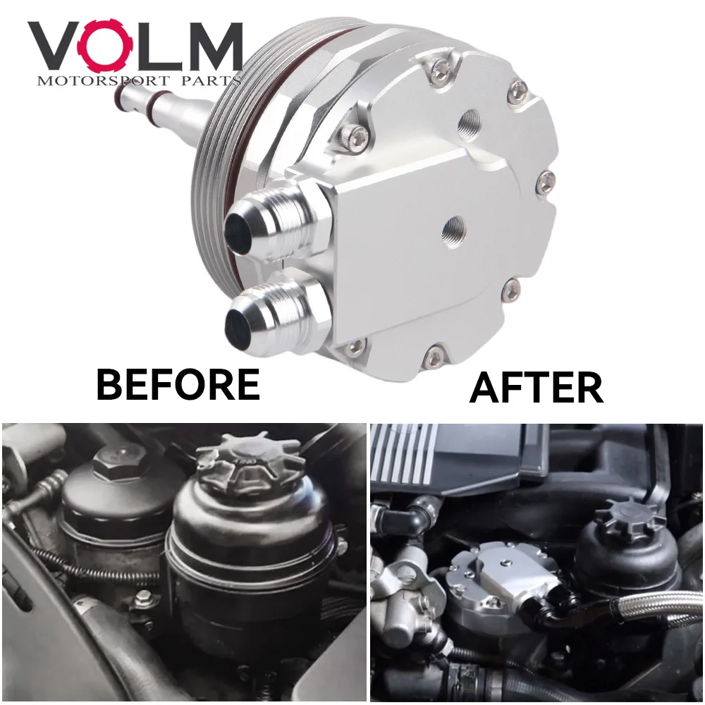 Engine oil cooler adapter Oil filter cover cap BMW E46 E36 E39 E60 E61 323i 328i 325i 330i 525i 528i 530i M52 M54