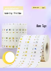 120Pcs Name Tag Sticker DIY Customize Waterproof Children school Personalize stationery water bottles pencil kawai Name Labels