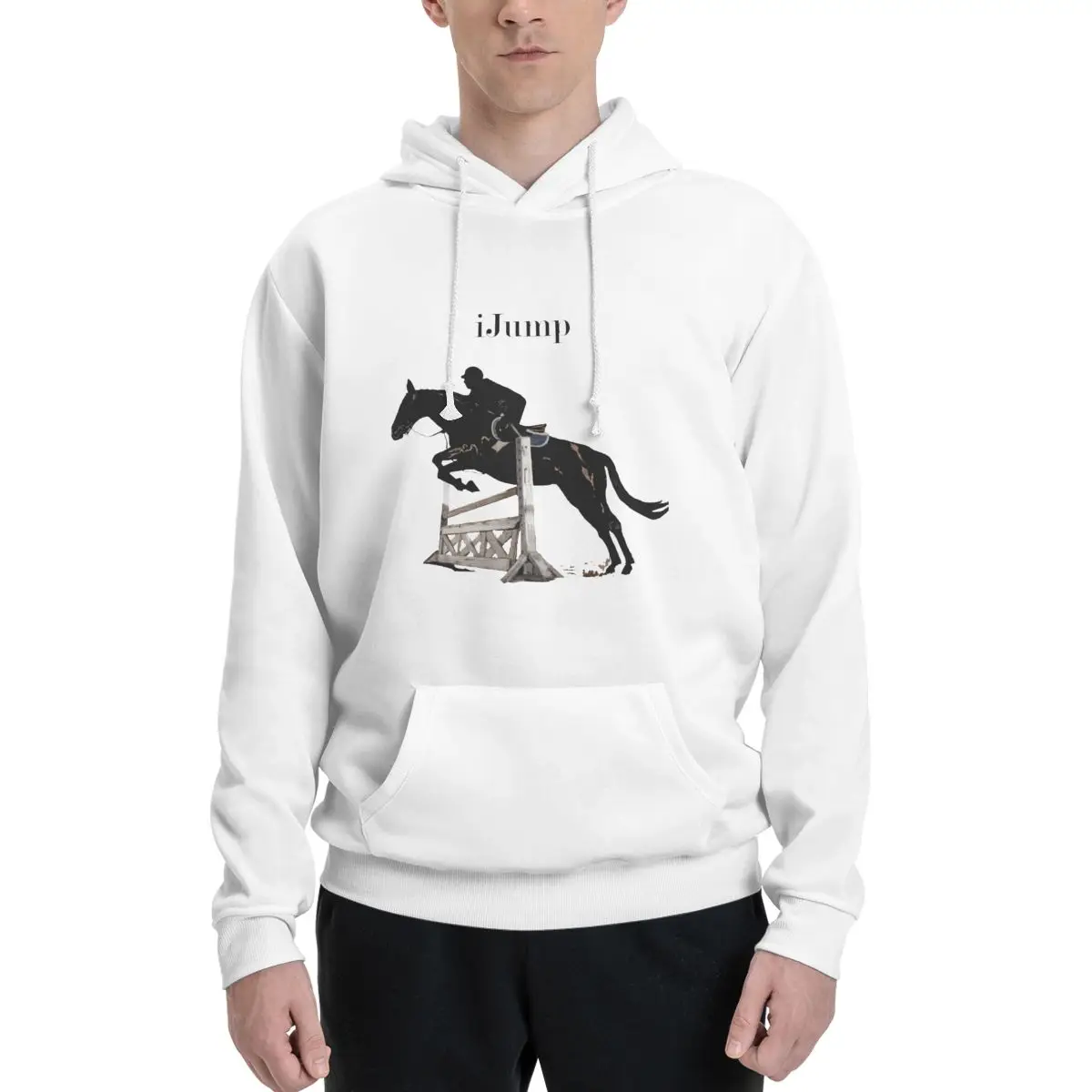 

Cute IJump Equestrian Horse Polyester Hoodie Men's Women's Sweater Size XXS-3XL