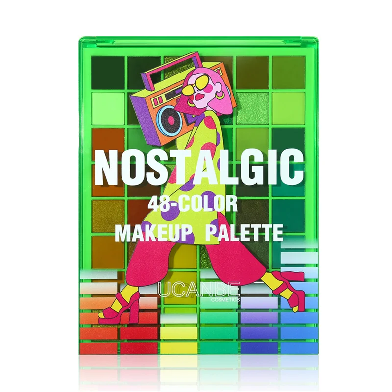 UCANBE 48 Color Nostalgic Makeup Palette Highly Pigmented Dramatic Rainbow Eyeshadow Professional Water Resistant Long Lasting