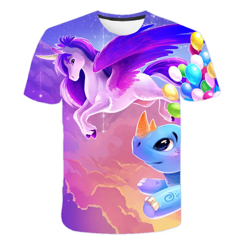 

Unicorn T Shirt Baby Girl Summer Clothes Camiseta Unicornio Tshirt Girls Tops Femme Kid Tee Enfant Birthday Party T-shirts Girl