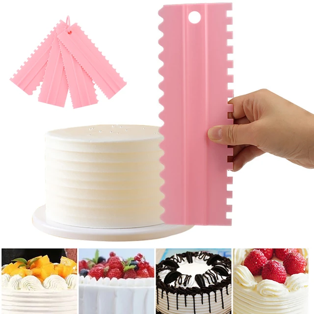 4pcs/set Cake Decorating Tools Cake Cream Scraper Pattern Icing Comb DIY  Plastic Cream Scraper Set Baking Tools Accessories - AliExpress