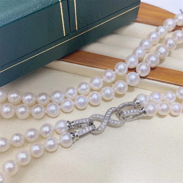 ホワイトパール 二重ネックレス ARCHIVER ネックレス 「Bz」二重パールネックレス(LEY) レディース