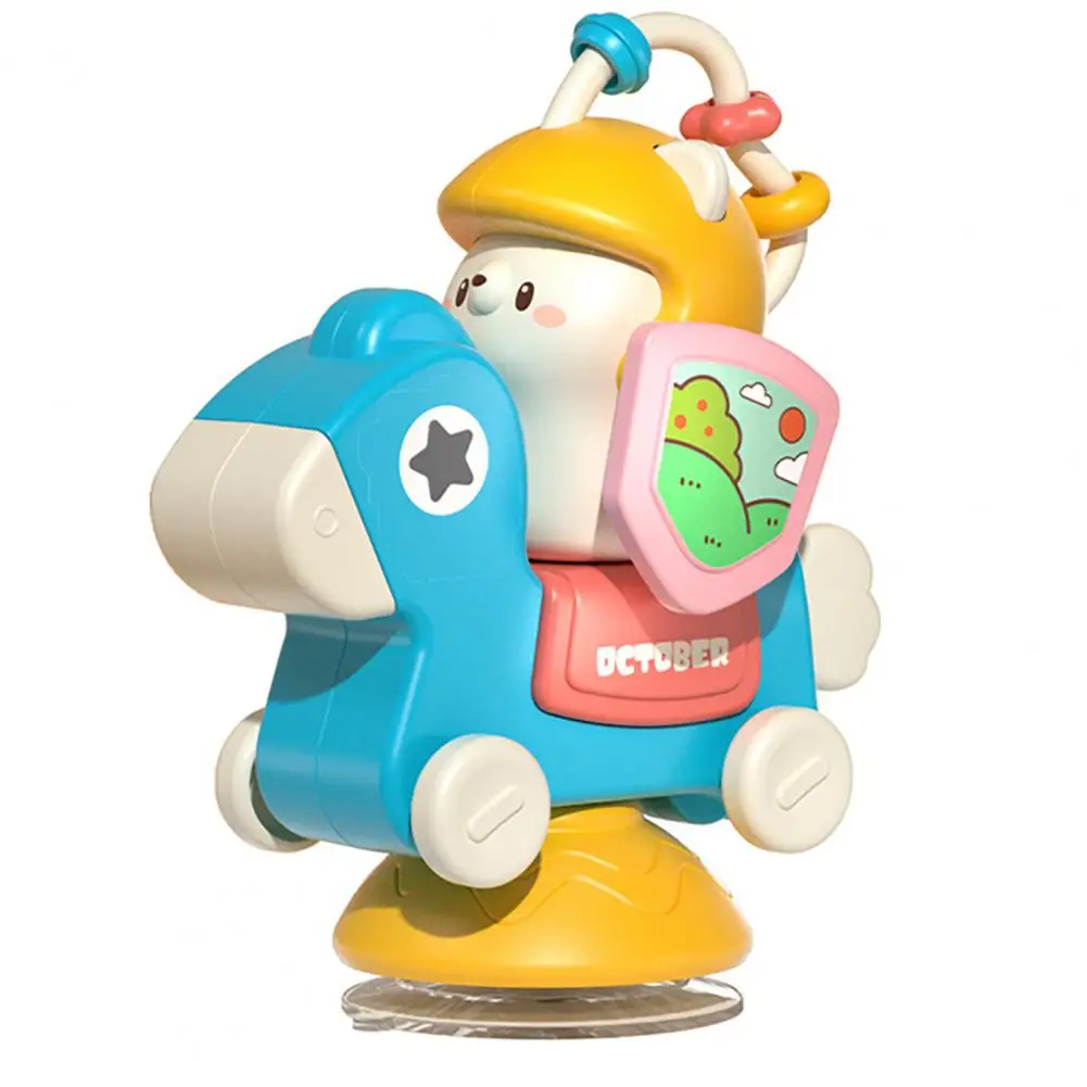 

Infant Sensory Toy Desktop Spinner Toys with Suction-cup Carousel Model Rotating Toy Grip Training Boys Girls Educational Toy