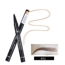 QIC Four-Jaw Ultra-Fine Liquid Eyebrow Tattoo Pencil Waterproof And Sweat-Proof Dark Brown Liquid Brow Pen Makeup Cosmetics 