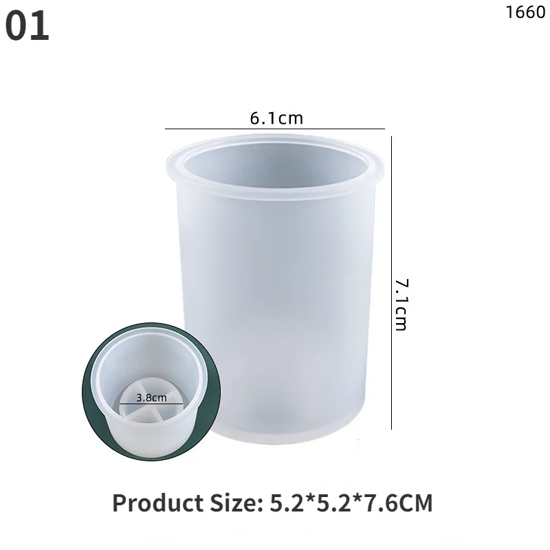 Cylindrical Candle Holder Mold 6