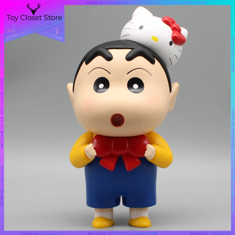 

Crayon Shin-chan Nohara Shinsuke Gk Cos Hellokitty Gk Figure 18cm Cartoon Doll Ornament Collection Christmas Gift For Children