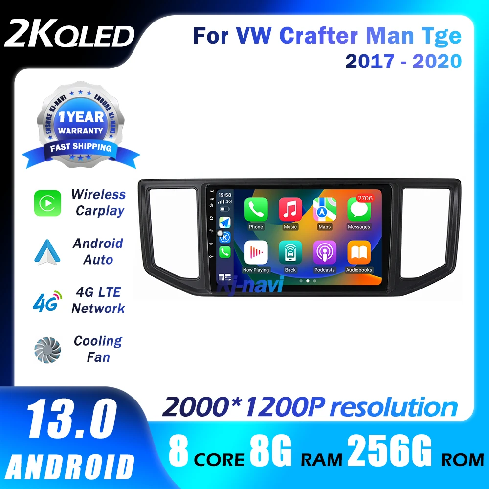 

Android 13 Car Radio For VW Crafter Man Tge 2017 2018 2019 2020 Multimedia Navigation Carplay Video Auto QLED DSP BT 5GWIFI 4G