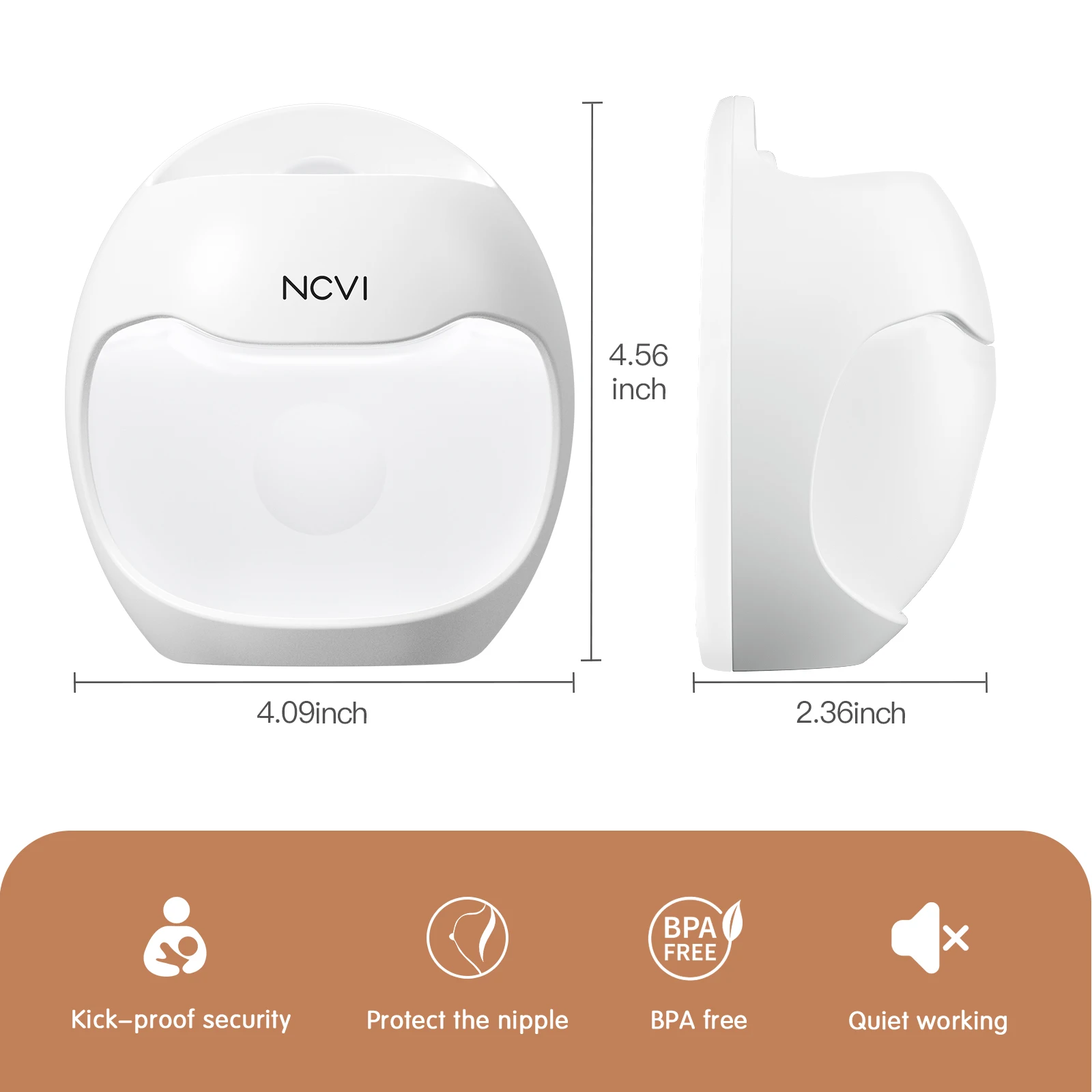 Breast Pump NCVI Manual Wearable Breast Pump Breastmilk Collector Hands-Free & Portable Natural Expression Breast Feeding Essentials