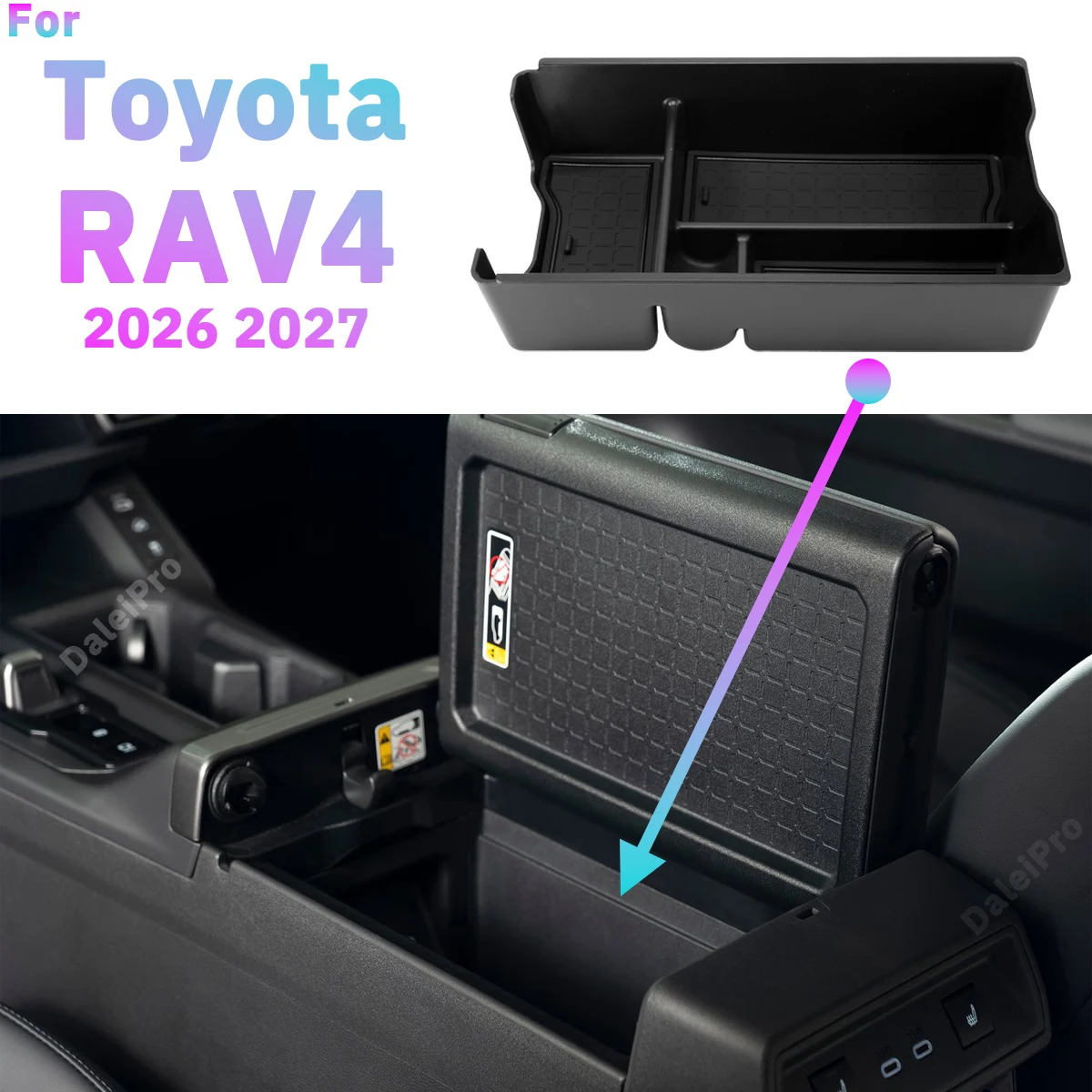 Für Toyota RAV4 2026 2027: Mittelkonsolen-Organizer, Ablagefach, Armlehnen-Aufbewahrungsbox mit Vibrationsreduzierung, RAV4 Zubehör – Detail 9