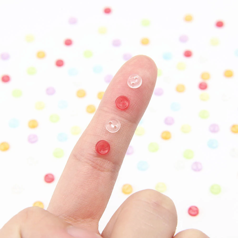 Description Picture 3 of itemMini Buttons 5mm Tiny Resin Buttons For Dolls Clothing Decor Scrapbooking Garment Sewing Card Making Embellishments DIY Crafts