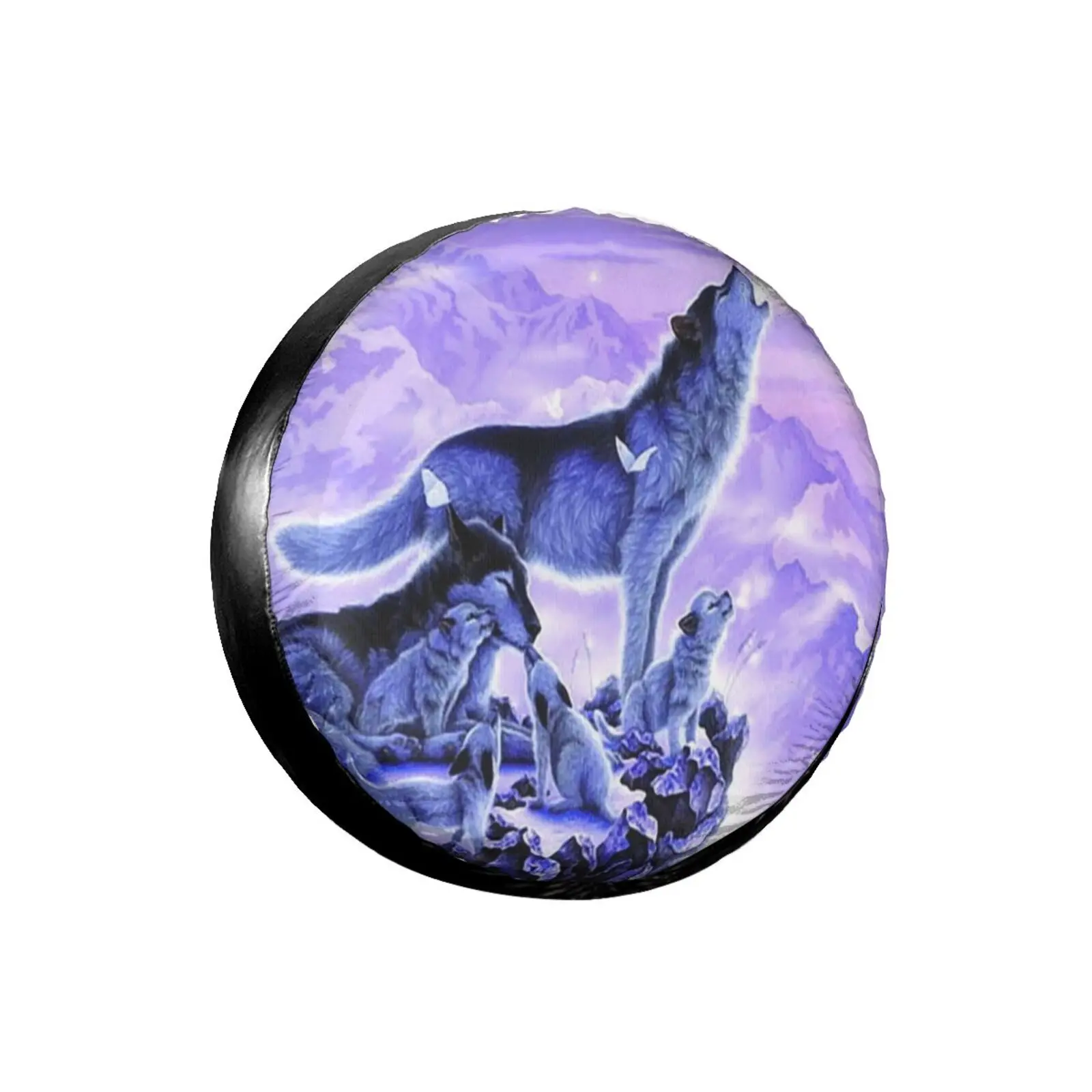 

3D Wolf Animal Spare Tire Cover Waterproof Dustproof Sun Wheel Tire Cover For Jeep, Trailer, SUV Vehicle Anime Tire Cover