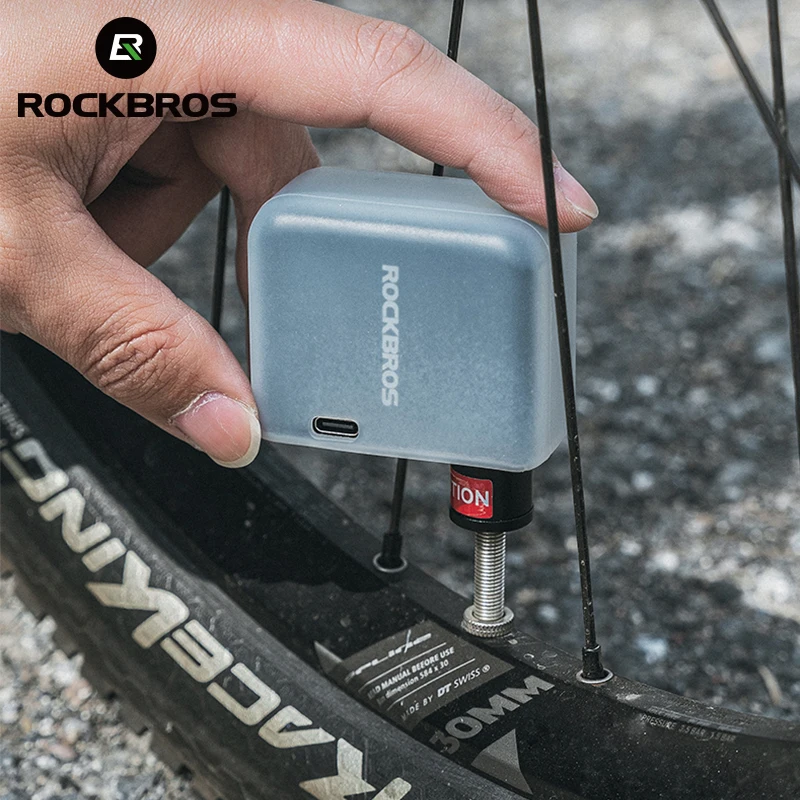ROCKBROS Electric Air Pump 100PSI Portable Mini Bike Pumps Rechargeable