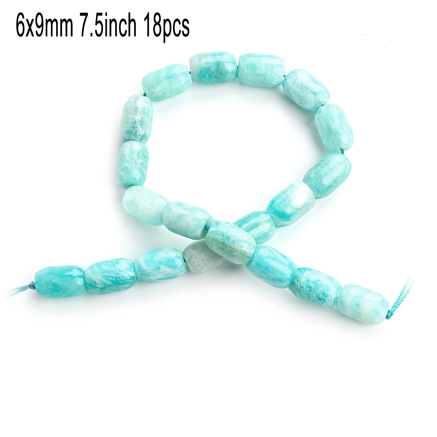 Blue Amazonite Natural Stone Beads - Variety Pack for Jewelry Making and DIY Accessories