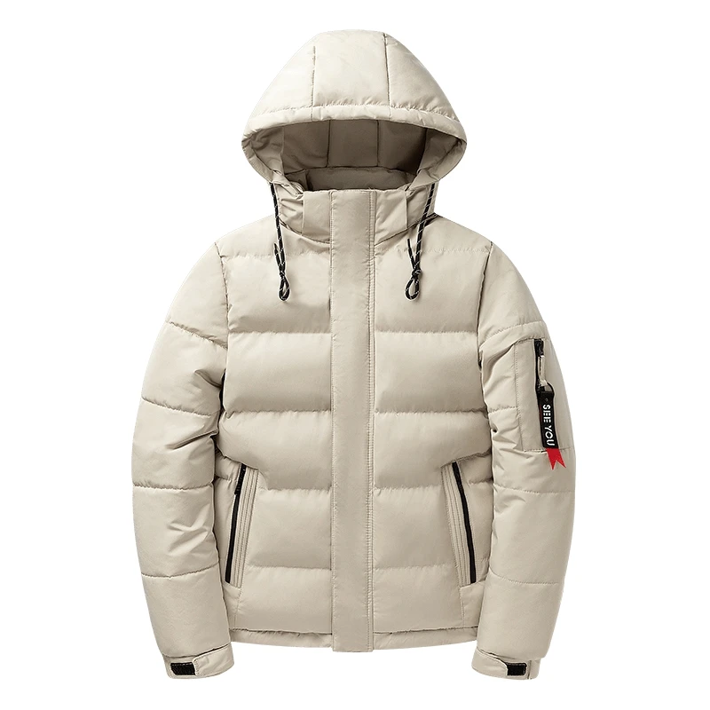 Winter Warm Thick Parkas Coat Male Casual Black Windproof Overcoats Jacket Detachable Hooded Jacket Men Outwear Clothing