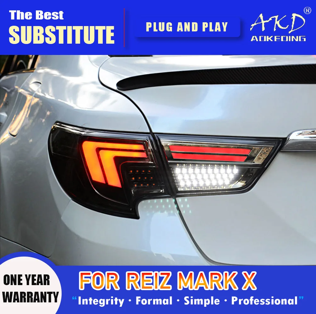

AKD Tail Lamp for Toyota Mark X LED Tail Light 2013-2017 Reiz Rear Fog Brake Turn Signal Automotive Accessories