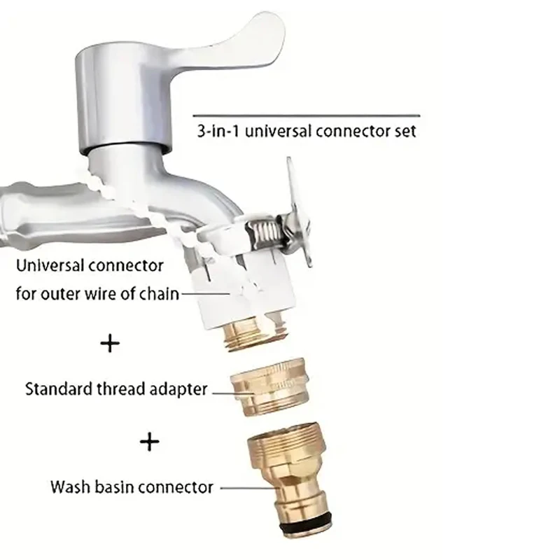 Water Pipe Adapter Household Faucet Quick Water Connection Washing Machine Gun Pipe Hardware Accessories
