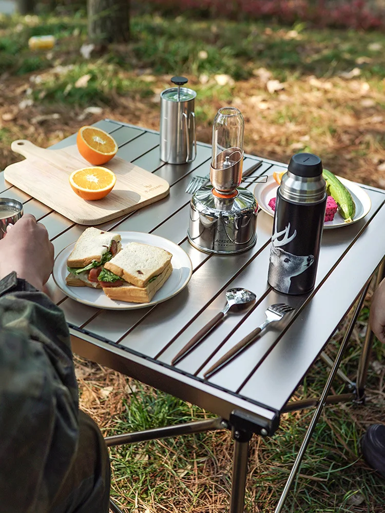 

Camping Egg Rolls Table Outdoor Portable Folding Table Home Self Driving Tour Aluminum Alloy Barbecue Picnic Table