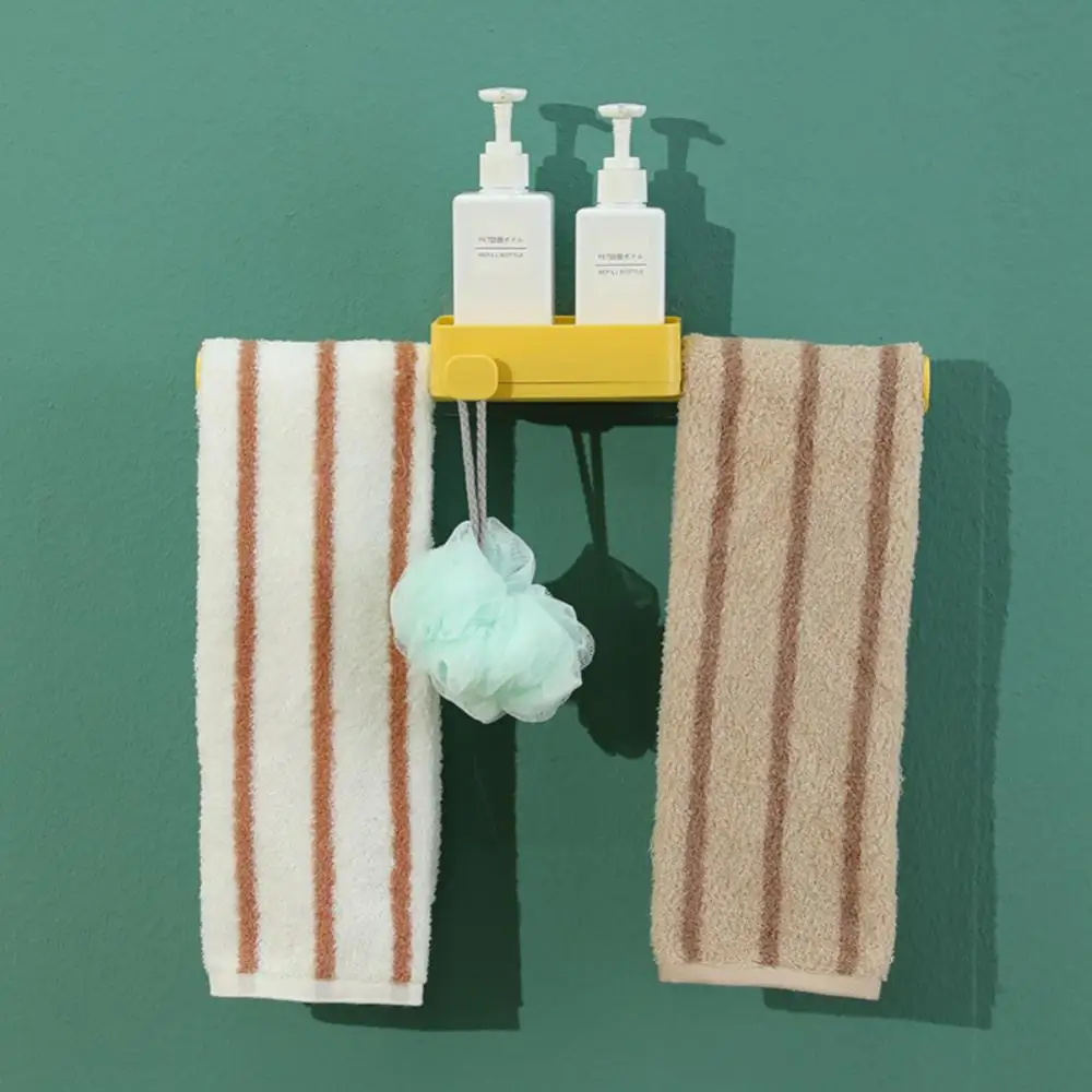 Punch-free Towel Rack Multifunctional Retractable Concealed Hanger Storage Rack Organizer Hanger Clothes Support Clip Accessorie