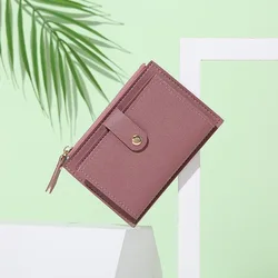Elegant Women's Leather Wallet - Compact, Slim, Multi - Card Holder with Hasp Closure (PURPLE)