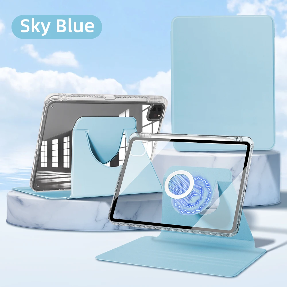 Magnetic Charging Auto Wake-Up Tablet Case Cover