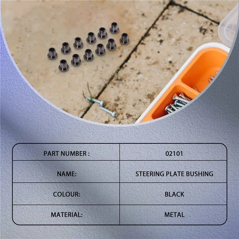 TA-12Pcs 02101 스티어링 피벗 부싱 C-허브 부싱 HSP 예비 부품 1/10 R/C 모델 자동차용 니트로 RC 자동차 부품