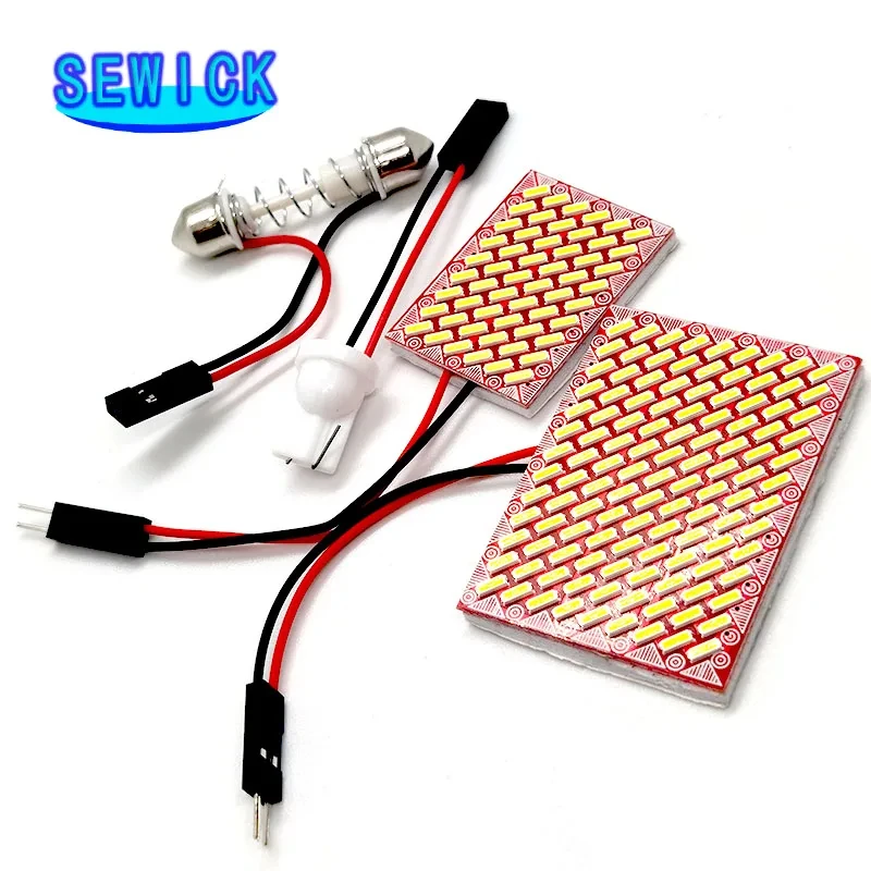 100 pièces blanc 6500K 12V 3030 30/54/117SMD W5W T10 feston LED ampoules camion porte de voiture plaque d'immatriculation lecture dôme lumière