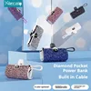 Xilecaly Mini Power Bank Shiny Diamond Fashion High Quality 5000mAh Portable Charger Mobile Power Bank Power Banks Fast Charging 1