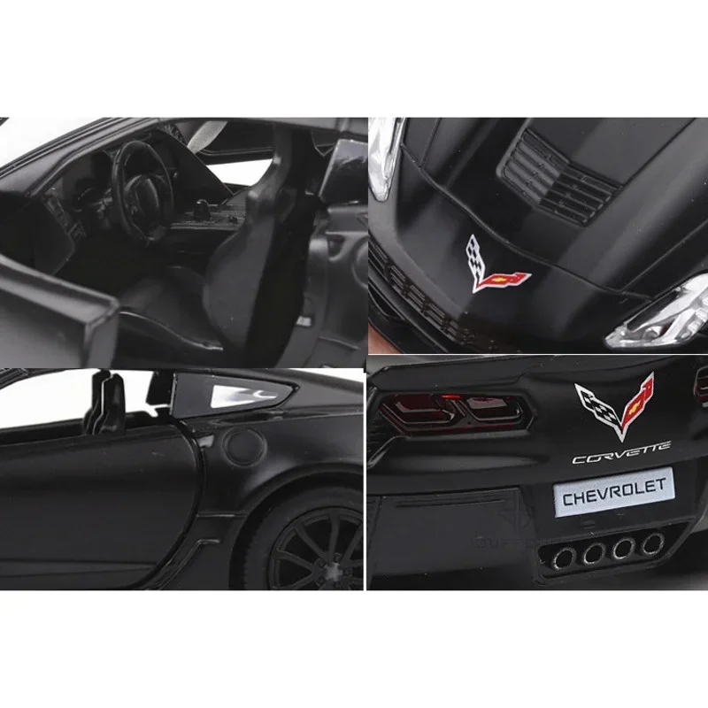 1/36 Chevrolet Corvette C7 Alloy Diecast Super Sport Car Model Toys Simulation Metal Vehicle Body With Pull Back Children's Toys 6