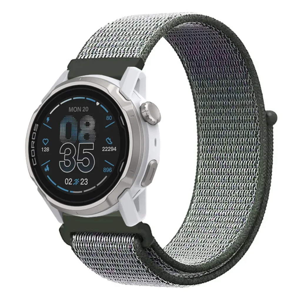 Breathable Nylon Loop Watch Band with Adjustable Fit, 20/22mm