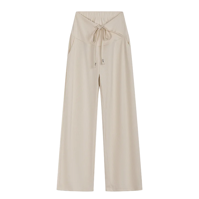 Drawstring Across V Low Waist Belly Maternity Pants Spring Fashion Straight Clothes for Pregnant Women During Pregnancy women pants,maternity pants