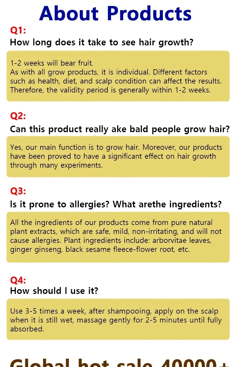 Description Picture 3 of itemBiotin Hair Growth Products for Man Women Anti Hair Loss Ginger Serum Fast Regrowth Oil
