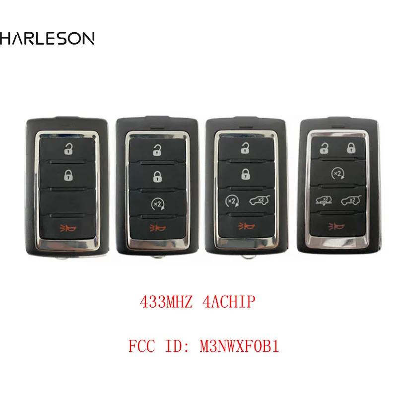 Smart Remote Control Car Key With 3 4 5 6 Buttons 433.92MHz for Jeep Wagoneer Grand Cherokee L 2021 Fob FCC ID: M3NWXF0B1