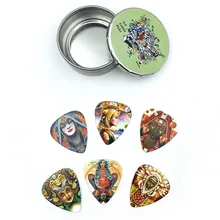 

12 Pack with Box 0.71mm Medium Guitar Picks Artworks Celluloid Mediators Plectrum Guitar Accessories For Acoustic